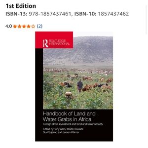 Softcover book Handbook of Land and Water Grabs in Africa